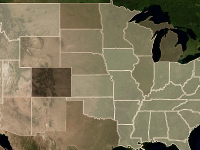 Screen-shot from Maker! showing opaque choropleth unit boundaries