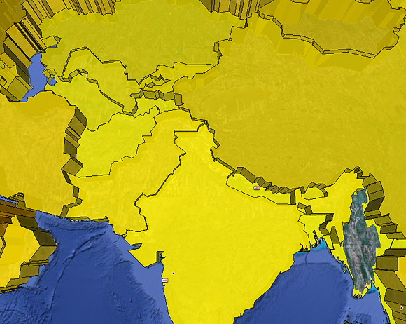Judging height is critical to the success of this map, yet most heights are obscured