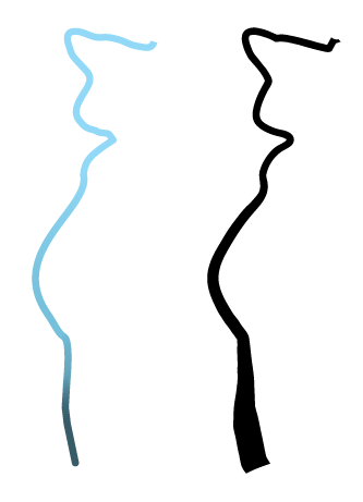 Figure 2: Using the visual variables of lightness or size to encode data