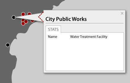 Longer stems can reveal neighboring map content.