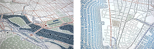 DC and NYC typographic maps