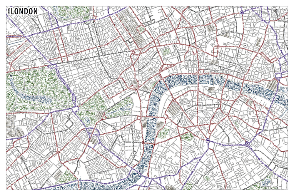 London typographic map