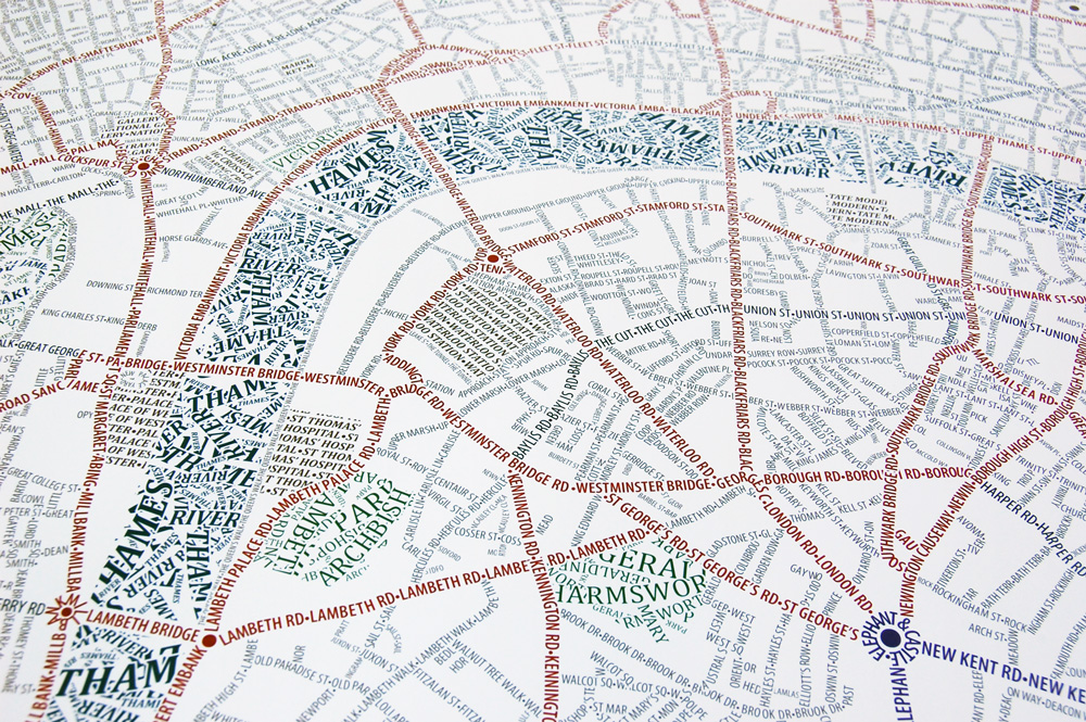 London typographic map