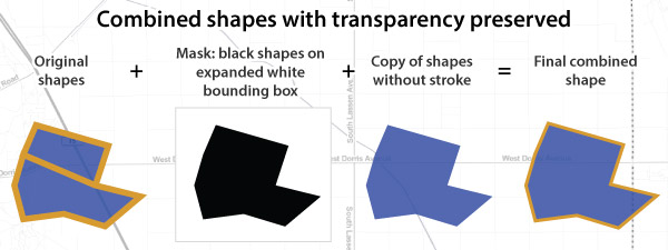 Combining SVG shapes while preserving transparency