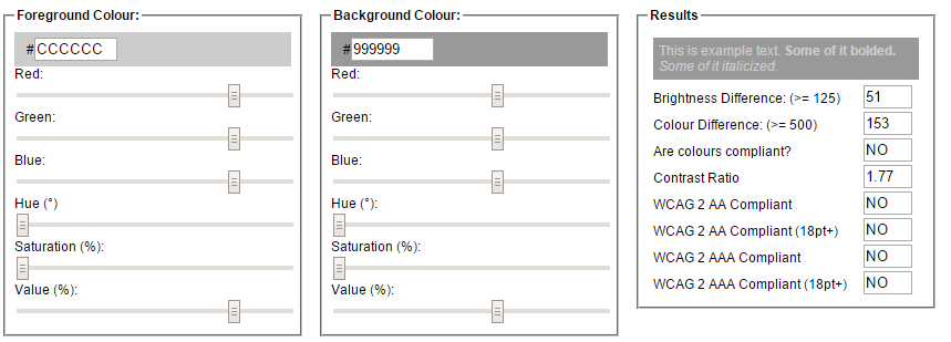 Contrast checker image - #999 vs #ccc