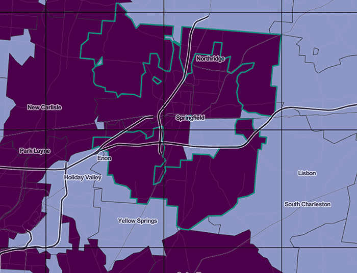 Zip code in multiple tiles